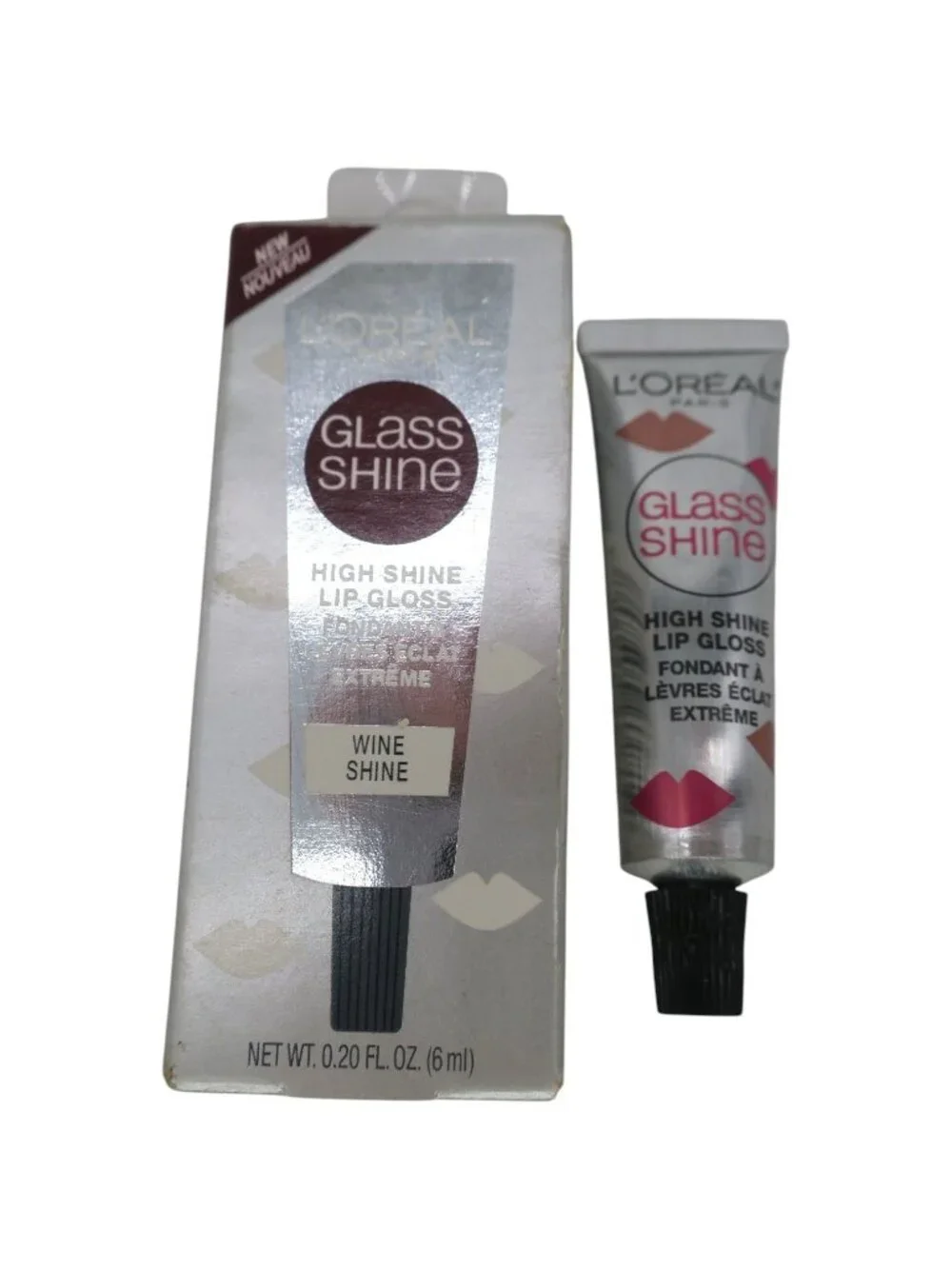 L'oreal Glass High Shine Wine Lip Gloss Discontinued 0.20 fl. oz. New